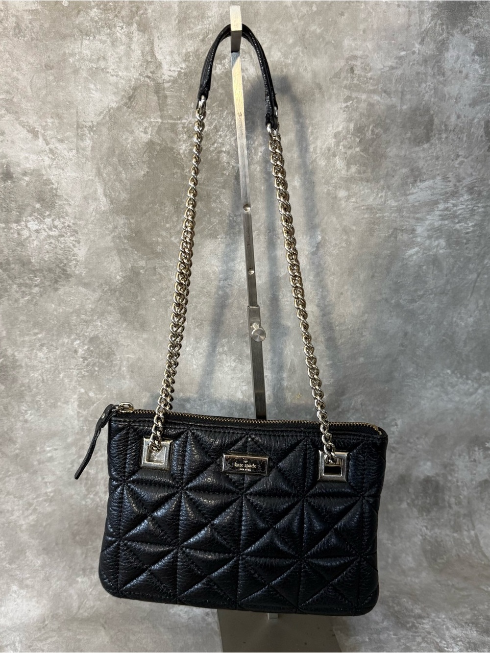 kate spade Black Quilted Leather Chain-Shoulder Bag (Love 25)